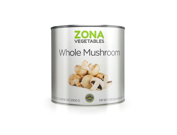2500g Canned Whole Mushrooms